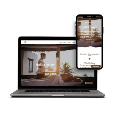 Beauty salon website development for Kalina Beauty by TechnoLogic Web