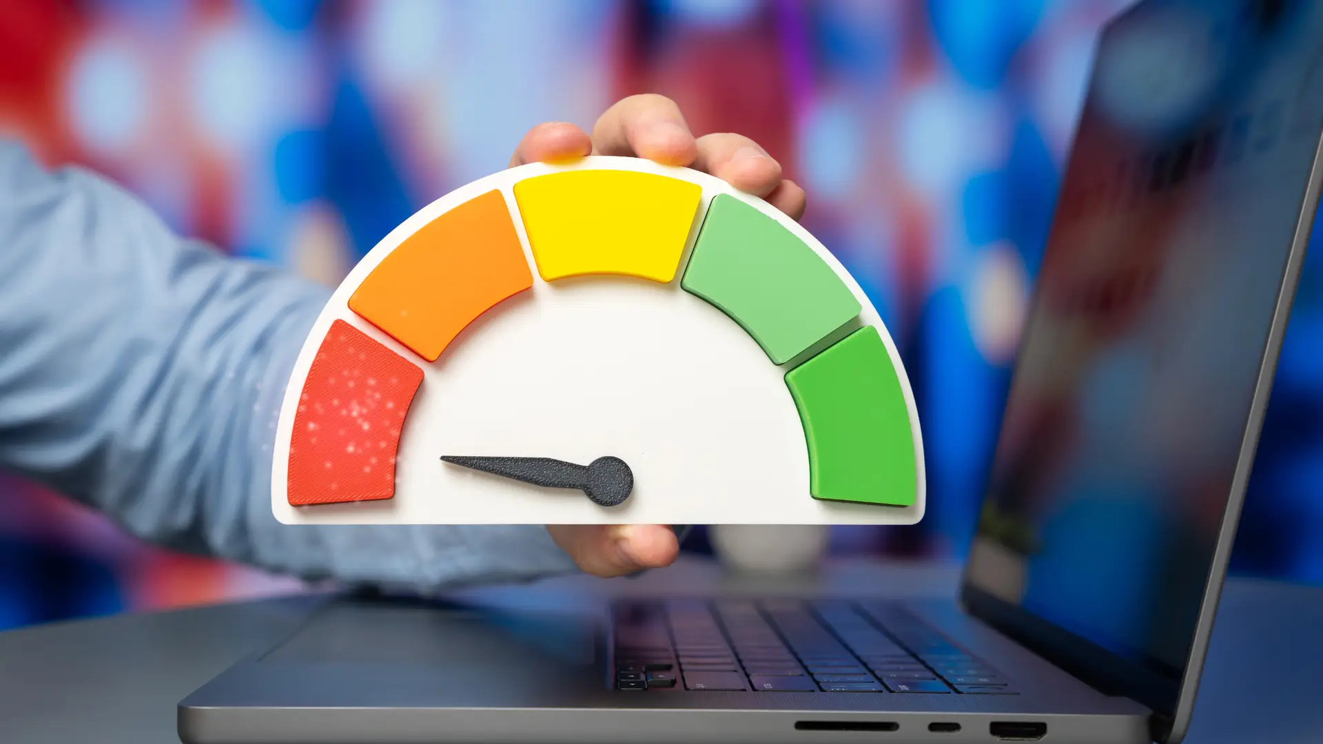 How to speed up a WordPress site, a PageSpeed meter showing optimal load time